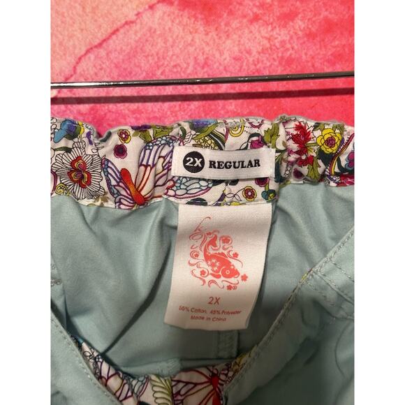 Koi Cargo Scrubs - Light Blue Color - Size 2X Regular - Picture 4 of 9